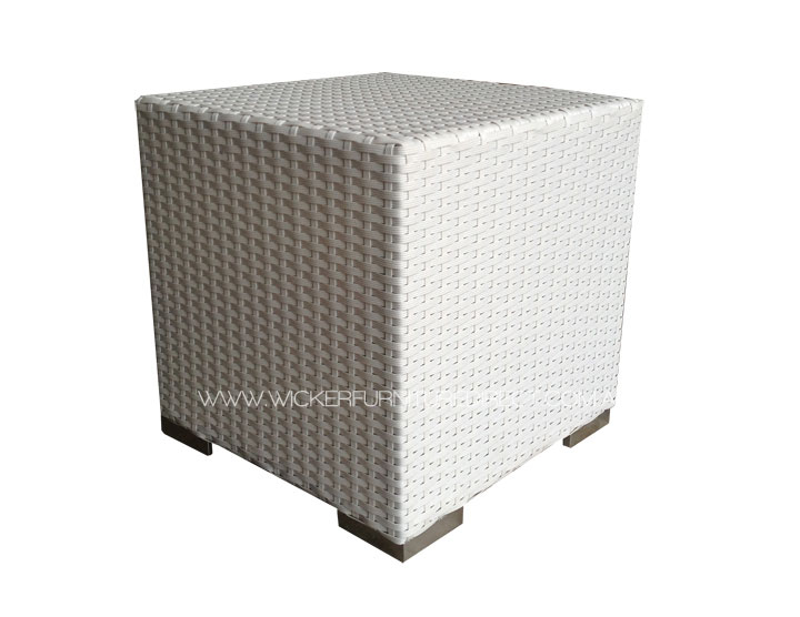 White Linatra 7 Seater Wicker Outdoor Furniture Chase