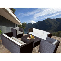 Brown Bella 8 Seater Wicker Outdoor Furniture Lounge