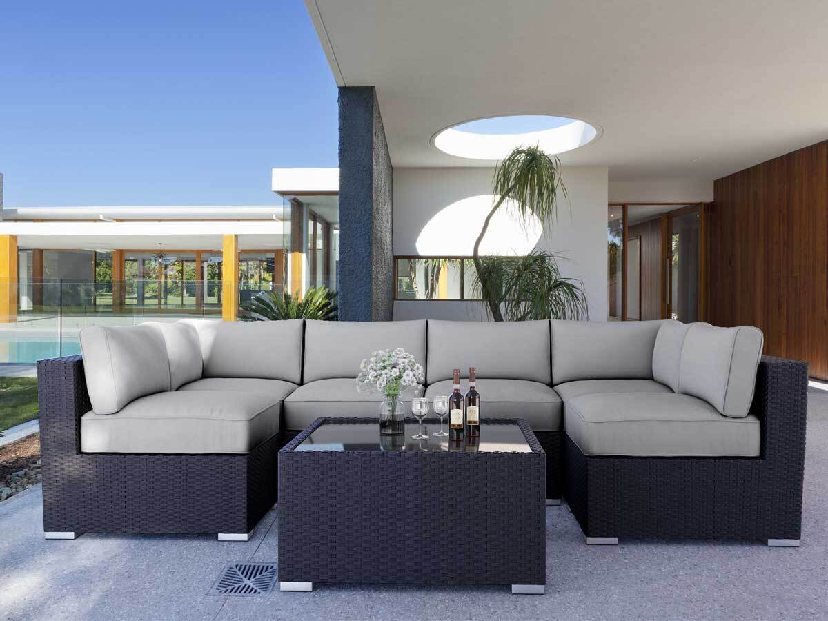 Black Majeston Modular Outdoor Furniture Lounge