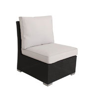 Black High Back Armless Chair