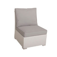 White High Back Armless Chair