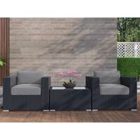 Black Modena 3 Piece Outdoor Setting