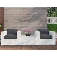 White Modena 3 Piece Outdoor Setting