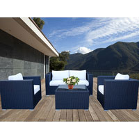 Black Osiana 5 Piece Outdoor Furniture