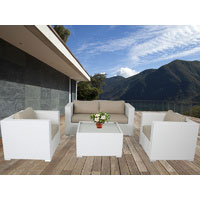 White Osiana 5 Piece Outdoor Furniture