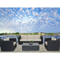 Black Brighton Balcony Outdoor Lounge Suite