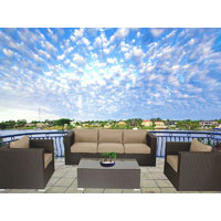 Brown Brighton Balcony Outdoor Lounge Suite