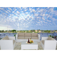 White Brighton Balcony Outdoor Lounge Suite