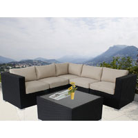 Black Ellana Outdoor Corner Lounge Suite