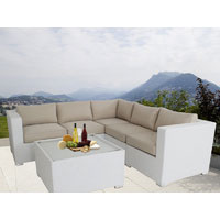 White Wicker Outdoor Furniture Patio Garden