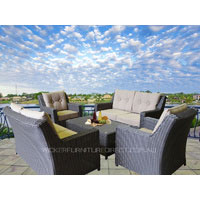 Oxford 6 Seater Wicker Outdoor Furniture Lounge